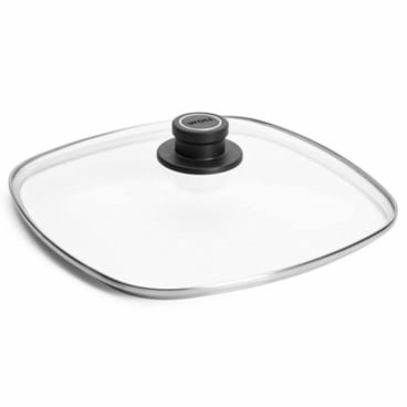 WOLL Topfdeckel, eckig, backofenfest bis 250 °C – 1 Glasdeckel, Maße (B x L): 28 x 28 cm
