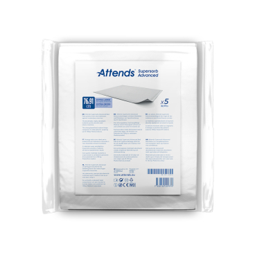 Attends Supersorb Advanced Bettschutzunterlage, saugstark 1 Packung = 5 Bettschutzunterlagen - Bild-Darstellung des Produktes 1