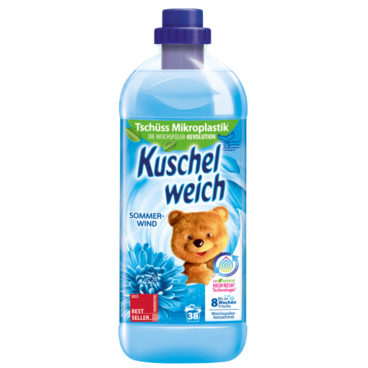 Kuschelweich Weichspüler 38 Wäschen, Sommerwind 1 Liter - Flasche - Bild-Darstellung des Produktes 1