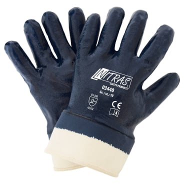 NITRAS Nitrilhandschuhe, vollbeschichtet, blau 1 Paar, Größe 10 - Bild-Darstellung des Produktes 1