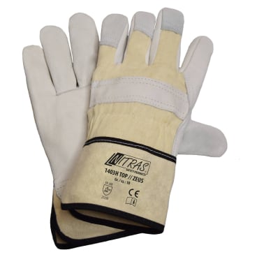 NITRAS "Zeus" Rindvolllederhandschuhe 1 Paar, Größe 9 - Bild-Darstellung des Produktes 1