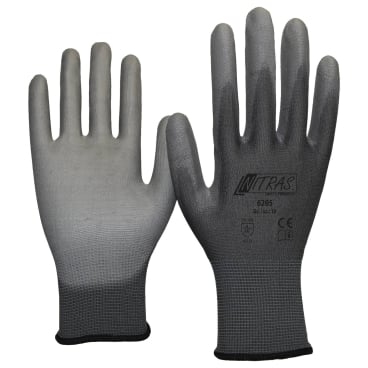 NITRAS Nylon-PU-Handschuhe, grau 1 Karton = 240 Paar, Größe XXL (10) - Bild-Darstellung des Produktes 1