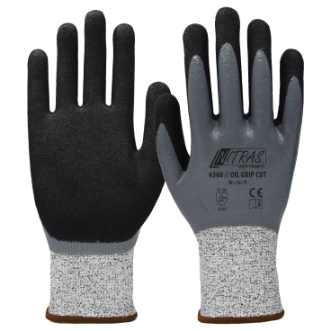 NITRAS Oil Grip Cut Schnittschutzhandschuhe 1 Packung = 10 Paar, Größe M (7) - Bild-Darstellung des Produktes 1