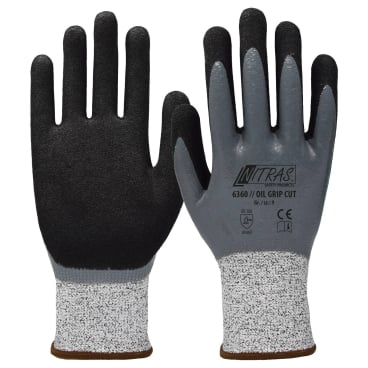 NITRAS Oil Grip Cut Schnittschutzhandschuhe 1 Packung = 10 Paar, Größe XL (9) - Bild-Darstellung des Produktes 1