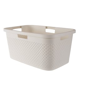 CURVER PURE Wäschewanne, 47 Liter – Farbe: cremeweiß