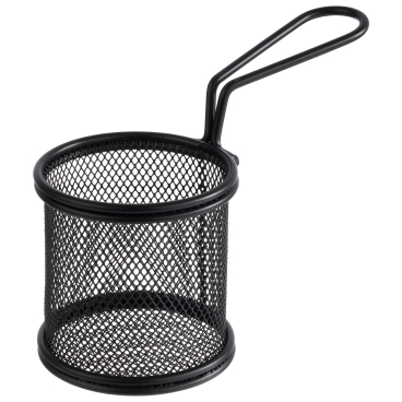 APS SNACKHOLDER Servier-Frittierkorb, black mat Maße (Ø x H): 8 x 7,5 cm - Bild-Darstellung des Produktes 1
