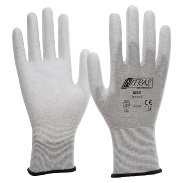 NITRAS ESD-Handschuhe, Nylon-Carbon-Handschuhe 1 Karton = 240 Paar, Größe XXL (10) - Bild-Darstellung des Produktes 1
