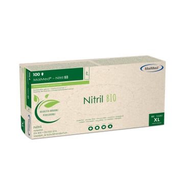 MaiMed® Nitril BIO Einmalhandschuhe, puderfrei 1 Packung = 100 Stück, Größe XL (9) Farbe: mint - Bild-Darstellung des Produktes 1