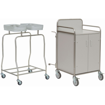 novocal Stationswagen SW 600 inkl. Frischwäscheschrank Kombination Zweifachsammler - Bild-Darstellung des Produktes 1