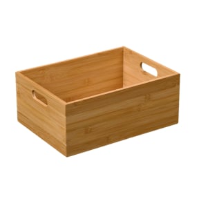 Kesper Aufbewahrungsbox Bambus, stapelbar – 1 Aufbewahrungsbox, Maße (B x L x H): 24 x 33 x 13,5 cm