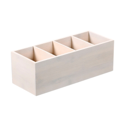 F. Anton Kesper GmbH Kesper Besteckkasten Bambus, weiß lackiert, Moderner Besteckkorb aus hochwertigem Bambus, 1 Besteckkasten, Maße (B x L x H): 14 x 34 x 12 cm 57850