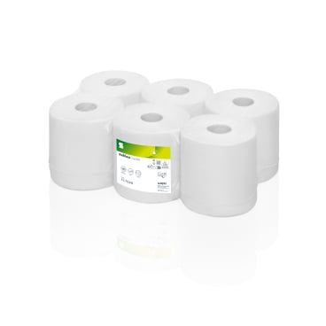 Satino Comfort Handtuchrollen, hochweiß, 1-lagig, CF1-kompatibel 1 Karton = 6 Rollen à 857 Blatt - Bild-Darstellung des Produktes 1