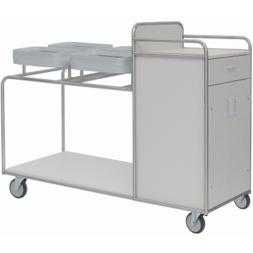 novocal Stationswagen SW 700 inkl. Hohem Frischwäscheschrank integrierter Vierfach-Sammler + 1 Schublade - Bild-Darstellung des Produktes 1