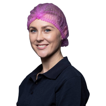 NITRAS Klipphaube, 52 cm 1 Karton = 10 Beutel à 100 Stück, Farbe: pink - Bild-Darstellung des Produktes 1