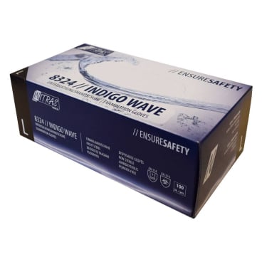 NITRAS INDIGO WAVE Nitril Einmalhandschuhe, dunkelblau 1 Packung = 100 Stück, Größe M - Bild-Darstellung des Produktes 1