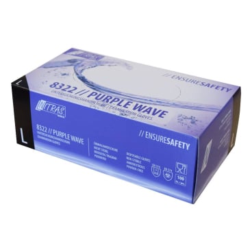 NITRAS PURPLE WAVE Nitril Einmalhandschuhe, violett 1 Packung = 100 Stück, Größe XL - Bild-Darstellung des Produktes 1