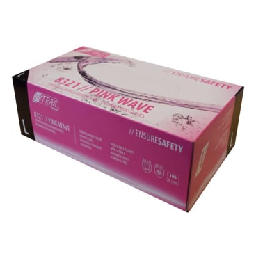 NITRAS PINK WAVE Nitril Einmalhandschuhe, rosa 1 Packung = 100 Stück, Größe S - Bild-Darstellung des Produktes 1