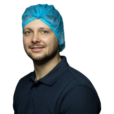 NITRAS Klipphaube, 55 cm 1 Karton = 10 x 100 Stück = 1000 Stück, Farbe: blau - Bild-Darstellung des Produktes 1