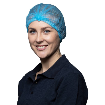 NITRAS Klipphaube, 52 cm 1 Karton = 10 Beutel à 100 Stück, Farbe: blau - Bild-Darstellung des Produktes 1