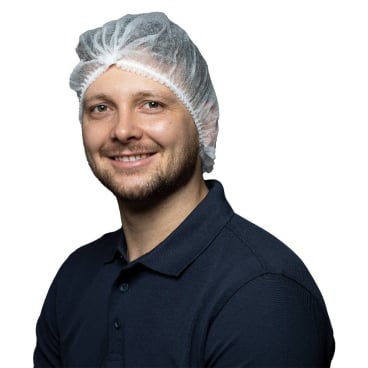 NITRAS Klipphaube, 52 cm 1 Karton = 10 Beutel à 100 Stück, Farbe: weiß - Bild-Darstellung des Produktes 1