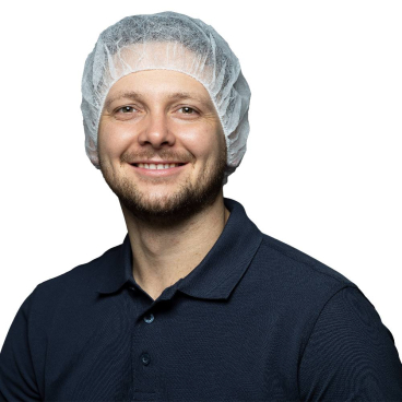NITRAS Baretthaube, 52 cm 1 Karton = 10 x 100 Stück = 1000 Stück, Farbe: weiß - Bild-Darstellung des Produktes 1