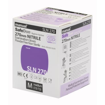 SafeDon Long Nitril Einmalhandschuhe, puderfrei, blau Packung