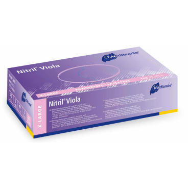 Meditrade Nitril Viola Einmalhandschuhe, puderfrei 1 Karton = 10 Packungen à 100 Handschuhe, Größe XL (9) - Bild-Darstellung des Produktes 1