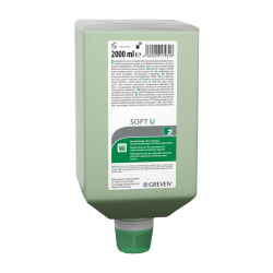 Peter Greven Physioderm GmbH Peter Greven GREVEN® SOFT U Handwaschpaste, parfümiert, Rückfettender Handreiniger mit Olivenkernmehl für eine gründliche Reinigung, 2 Liter - Flasche 14211003