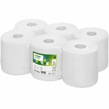 Satino Comfort Handtuchrollen, hochweiß, 1-lagig, CF1-kompatibel 1 Packung = 6 Rollen à 275 Meter - Bild-Darstellung des Produktes 1
