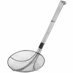 QWORK Edelstahl-Pommes-Schaufel 23x20 Cm – Doppelgriffig Für Popcorn, Eis Und Süßigkeiten