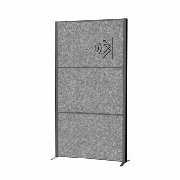 MAUL Trennwand MAULconnecto mit Standfuß, 100 x 180 cm Farbe: dunkelgrau - Bild-Darstellung des Produktes 1