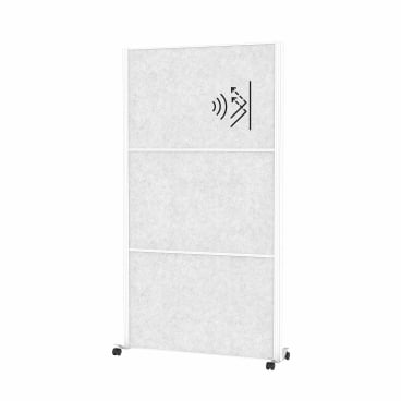 MAUL Trennwand MAULconnecto mit Rollen, 100 x 180 cm Farbe: hellgrau - Bild-Darstellung des Produktes 1