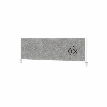MAUL Tischtrennwand MAULconnecto, 160 x 50 cm Gestellfarbe: weiß - Bild-Darstellung des Produktes 1