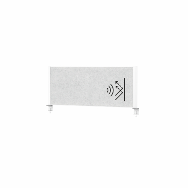 MAUL Tischtrennwand MAULconnecto, 120 x 50 cm Gestellfarbe: weiß - Bild-Darstellung des Produktes 1