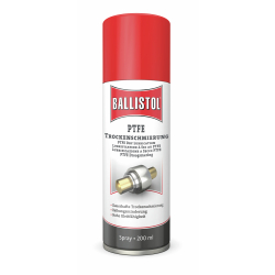 Ballistol GmbH Ballistol PTFE Trockenschmierung Spray, Trockenschmierungsspray zur Verminderung der Haft- und Rollreibung, 200 ml - Flasche 25600