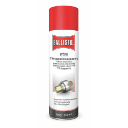 Ballistol GmbH Ballistol PTFE Trockenschmierung Spray, Trockenschmierungsspray zur Verminderung der Haft- und Rollreibung, 400 ml - Flasche 25607