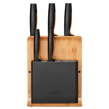 Fiskars Functional Form Messerblock mit Messern, Bambus 1 Messerblock inkl. 5 Messer - Bild-Darstellung des Produktes 1