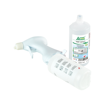 TANA green care TANET interior F QUICK&EASY Oberflächenreiniger 325 ml - QUICK&EASY Duoflasche ohne Sprühkopf - Bild-Darstellung des Produktes 1