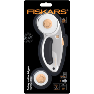 Fiskars DuoLoop Rollmesser mit Auslöser 1 Stück, 45 mm / 60 mm - Bild-Darstellung des Produktes 1