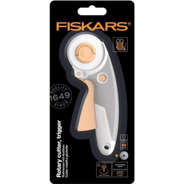 Fiskars Trigger Easy Rollmesser mit Auslöser 1 Stück, Durchmesser: 45 mm - Bild-Darstellung des Produktes 1