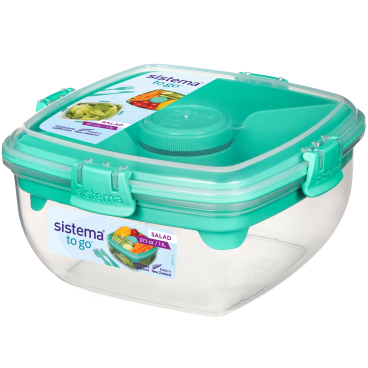 Sistema Frischhaltedose Salad TO GO, auslaufsicher 1 Frischhaltedose, Fassungsvermögen: 1,1 Liter - Bild-Darstellung des Produktes 1