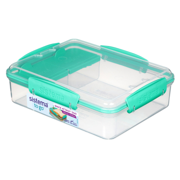 Sistema Lunchbox Snack Attack Duo TO GO, gefriergeeignet Fassungsvermögen: 975 ml, farbig sortiert - Bild-Darstellung des Produktes 1