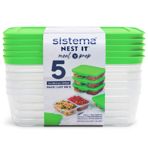 Sistema Lunchbox Meal Prep, 5-teilig – 1 Set = 5 x 870 ml