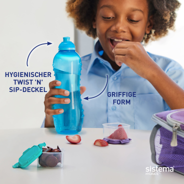Sistema Trinkflasche Squeeze, spülmaschinenfest – 1 Trinkflasche, Fassungsvermögen: 330 ml