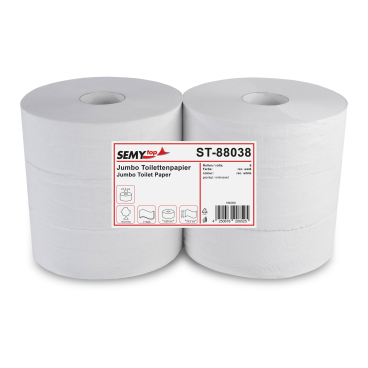 Semytop Jumbo Toilettenpapier, 2-lagig, Ø 28 cm 1 Paket = 6 Rollen - Bild-Darstellung des Produktes 1