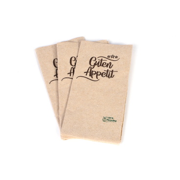 Motivservietten Guten Appetit, 33 x 33 cm, 2-lagig, braun 1 Packung = 250 Stück - Bild-Darstellung des Produktes 1