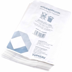 Bestfour Hygienebeutel, groß , Damenhygienebeutel mit den Maßen (B + B x L): 200+ 70 x 320 mm, 1 Packung à 125 Stück