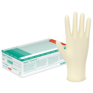 B. Braun Vasco® Powdered Untersuchungshandschuh 1 Packung = 100 Stück, Größe L - Bild-Darstellung des Produktes 1