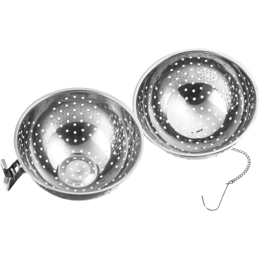 Edelstahl-Teekugel / Gewürzsieb – 10 X 10 Cm, Mit Kette & Haken, Zum Filtern Von Tee, Gewürzen & Suppe