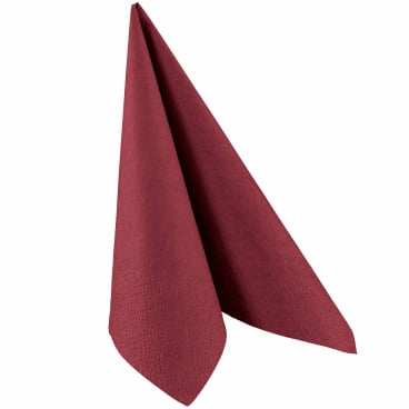 Servietten, 33 x 33 cm, 1/4 Falzung, 3-lagig 1 Packung = 250 Stück, bordeaux - Bild-Darstellung des Produktes 1